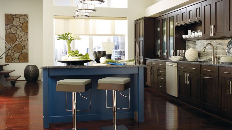 dark_wood_cabinets_blue_kitchen_island_large